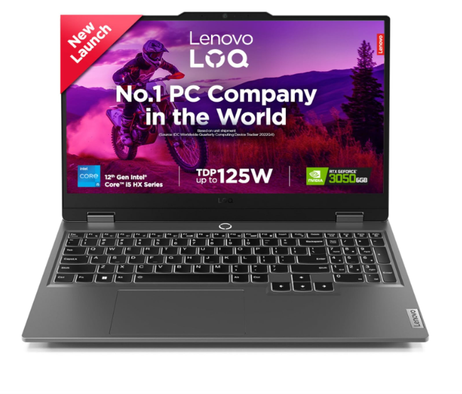 Lenovo LOQ 2024 Intel Core i5-12450HX 15.6" (39.6cm) 144Hz 300Nits FHD IPS Gaming Laptop